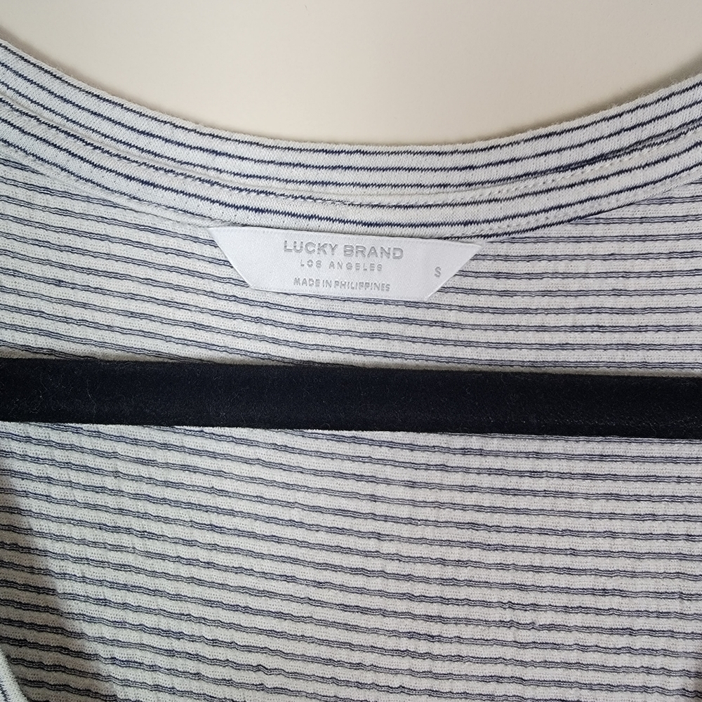 Lucky Brand Eliza Stripe Belted Maxi Dress Sz Small - Picture 7 of 12